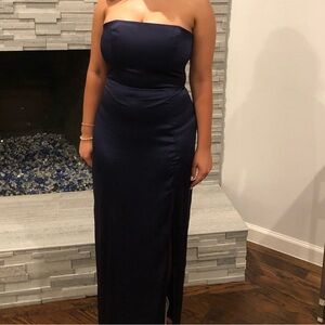 Navy full length formal dress-Amanda Uprichard